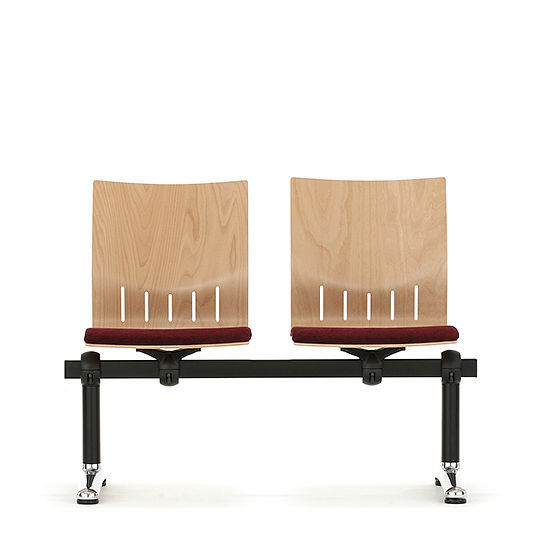 Wooden Beam Chair 2 Person Indoor Isis Series Senator