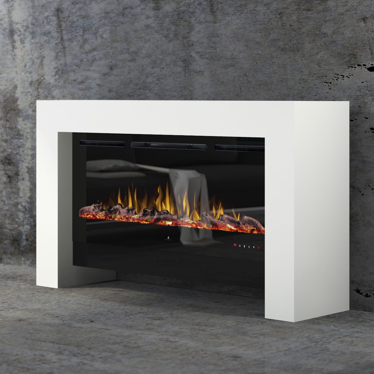 Electric Fireplace Contemporary Closed Hearth Free Standing