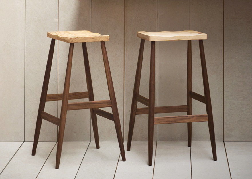 Contemporary bar stool IMO PINCH wooden