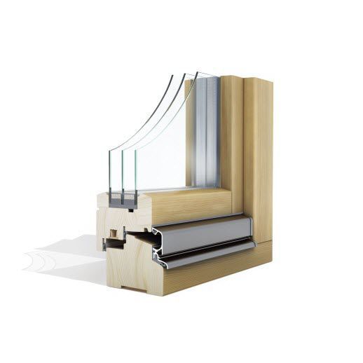 Wooden window - NATURE OPTIMO - M SORA - aluminum / casement / tilt-and ...