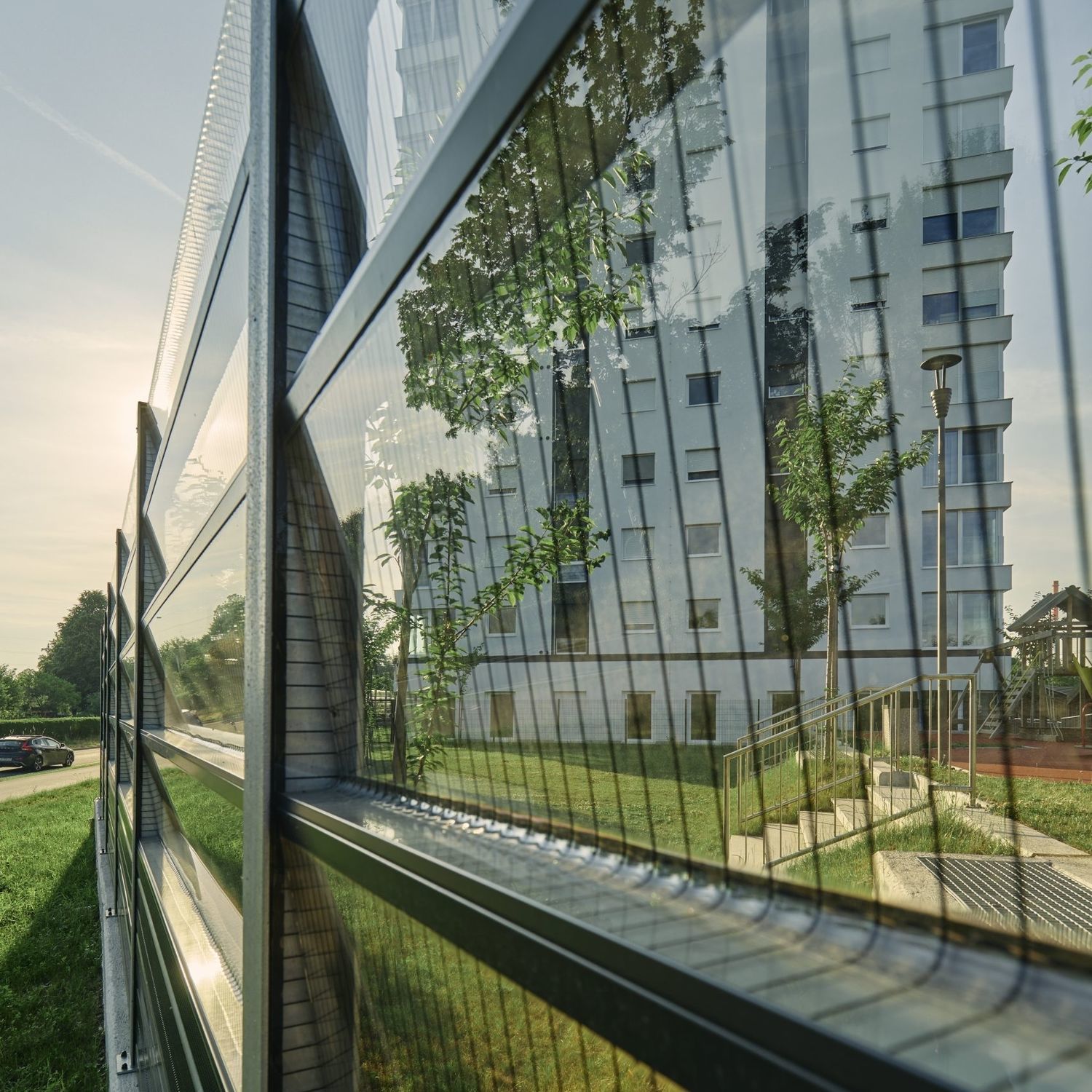 Noise barrier with modular panels - SOUNDSTOP SHAPE - Akripol d.o.o ...