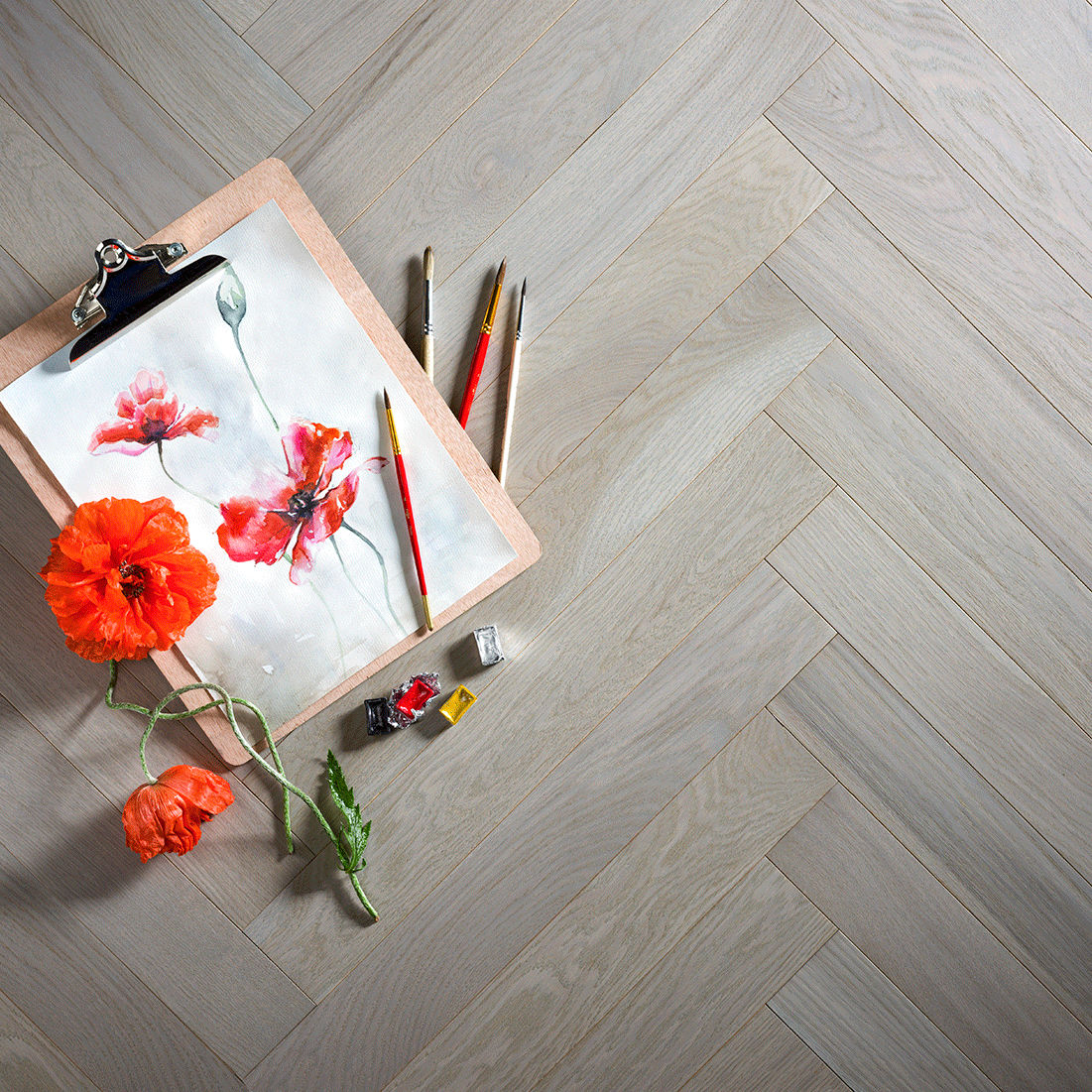 Engineered parquet floor - PAYNE’S GREY - Coswick Hardwood - oak ...