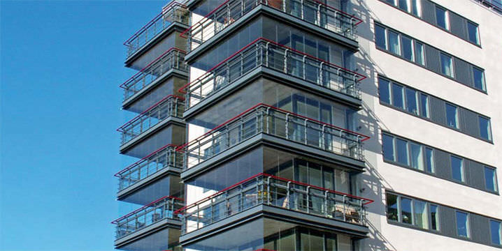 Aluminum railing - WINRAIL - SunParadise - with bars / glass panel ...