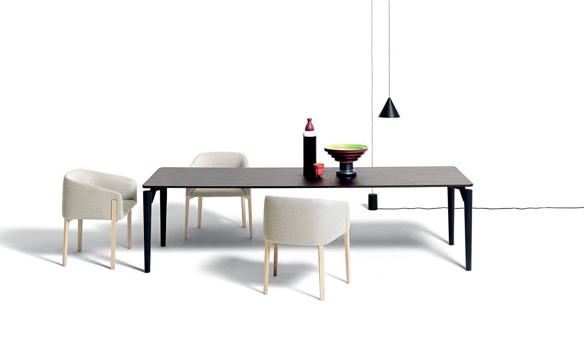 Contemporary chair - Chesto - DePadova - indoor / fabric / leather