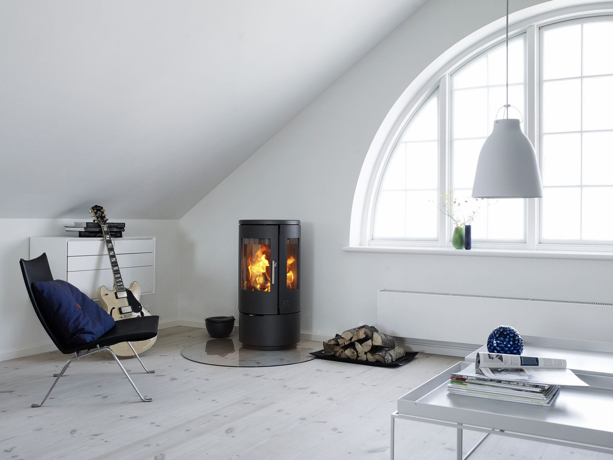 Wood Heating Stove 3 Sided Cast Iron Contemporary Morso