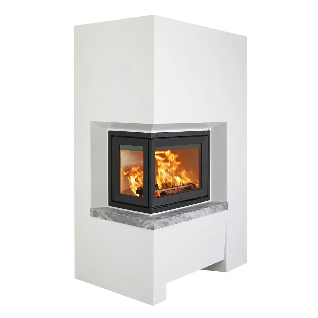 Corner fireplace insert - S 72 SERIES - Jøtul - wood-burning