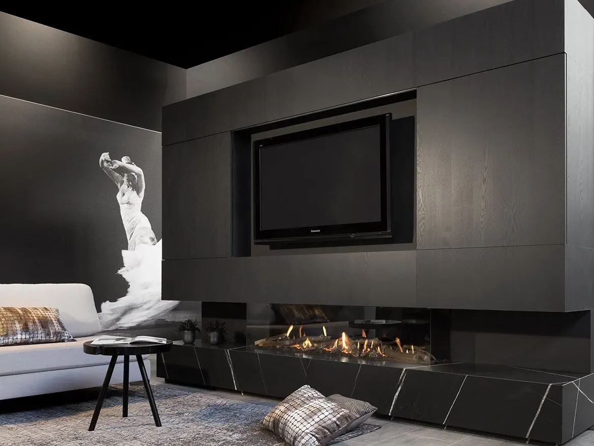 Natural gas fireplace - KALFIRE G170/37S - Kalfire Fireplaces