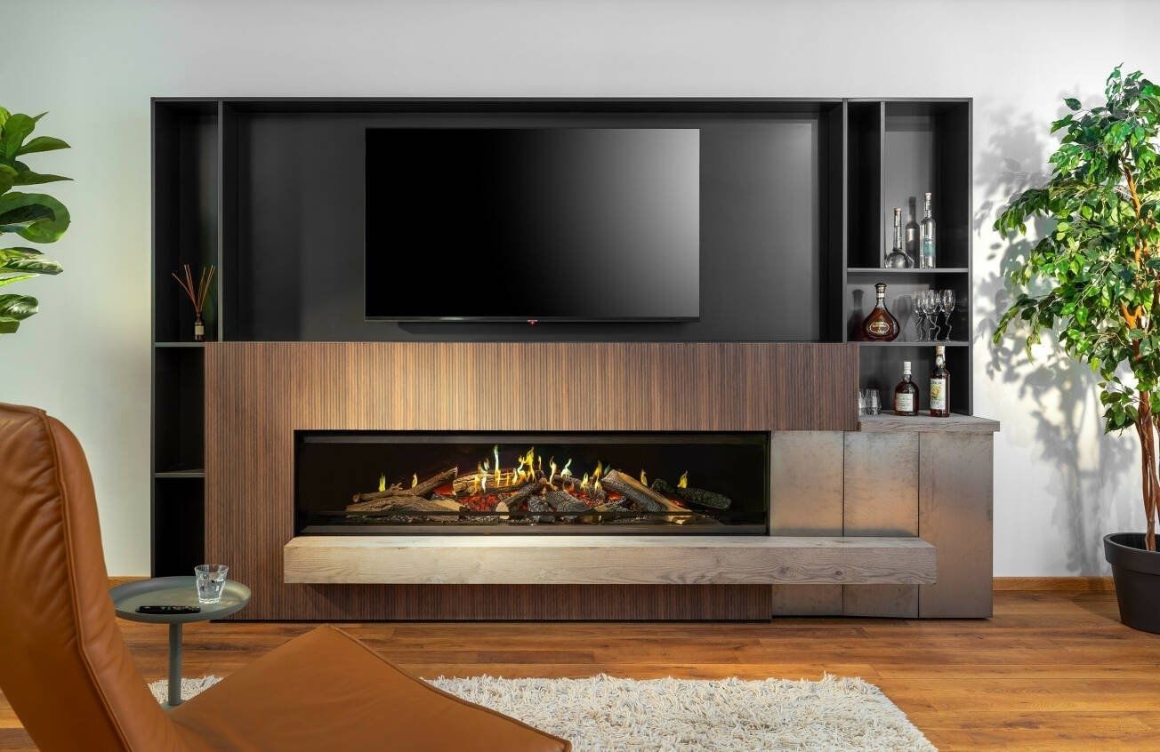 Holographic fireplace - E-one 190F - Kalfire Fireplaces - electric