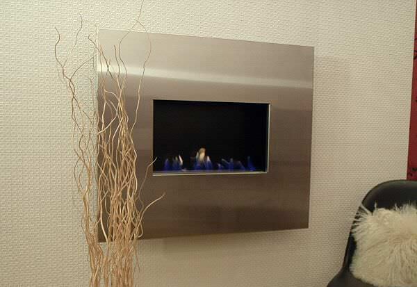 Bioethanol Fireplace Contemporary Open Hearth Wall Mounted