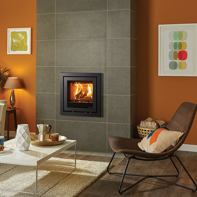 Multi Fuel Fireplace Wood Burning Contemporary Closed Hearth