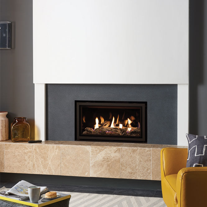 Gas fireplace insert STUDIO EDGE STOVAX & GAZCO contemporary / remotecontrolled
