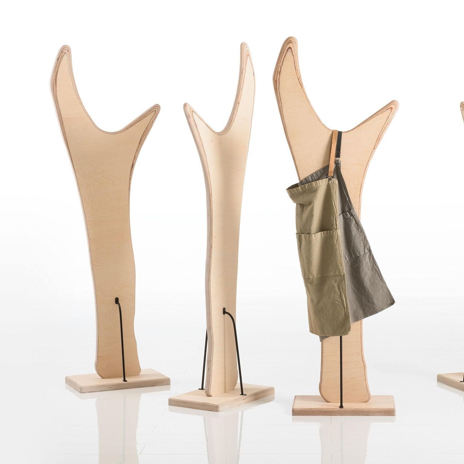 Floor coat rack re bruehl contemporary / plywood