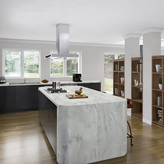 Corian® countertop Carrara Lino CORIAN gray