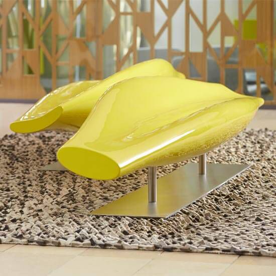 Minimalist Design Upholstered Bench Fiberglass Commercial