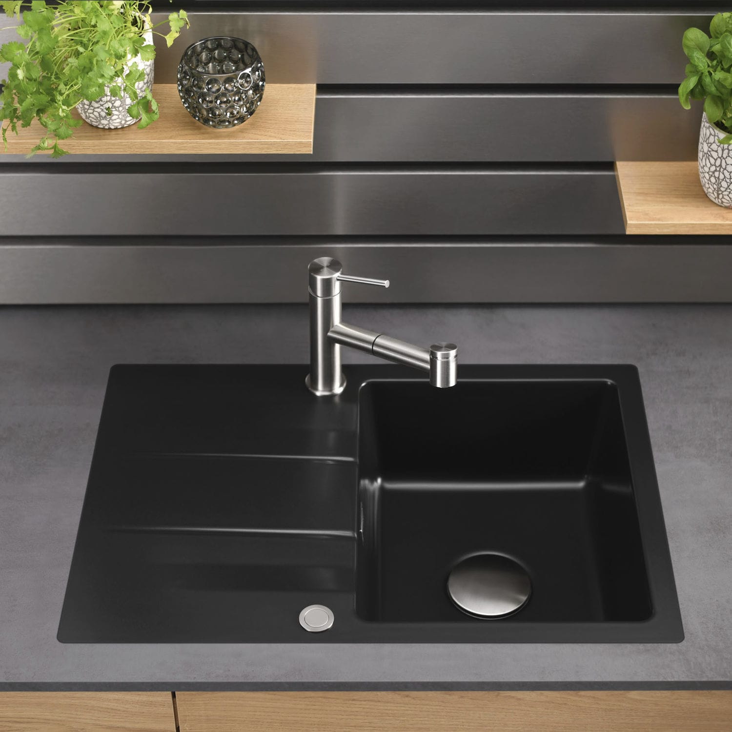 Single-bowl Kitchen Sink - Genea 75 F - Systemceram Gmbh & Co. Kg 