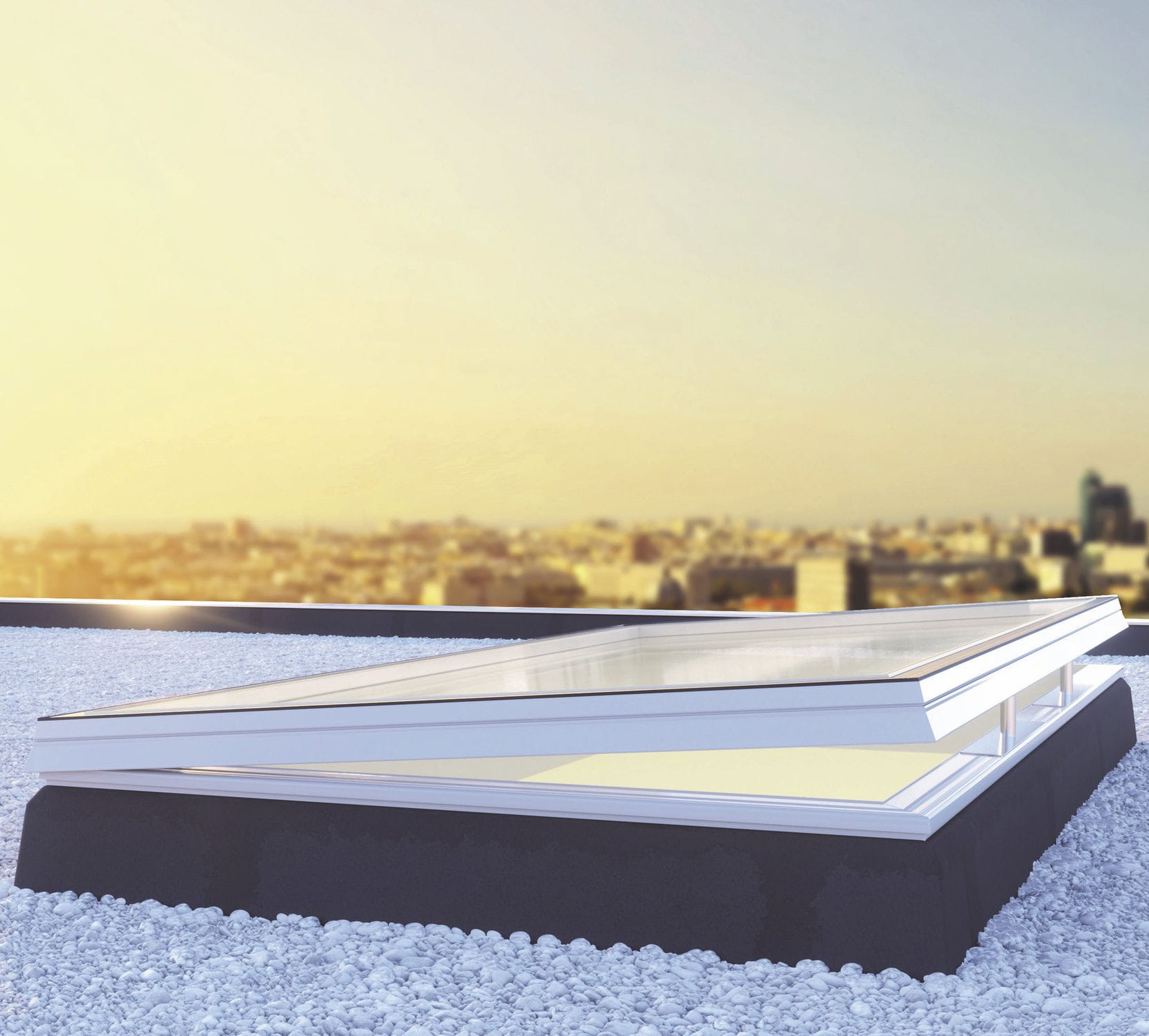 Skylight with skylight frame - IWINDOW2 ™ - SKYLUX - glass