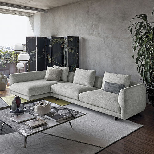 Modular sofa - SELF CONTROL - arketipo - contemporary / gray / fabric