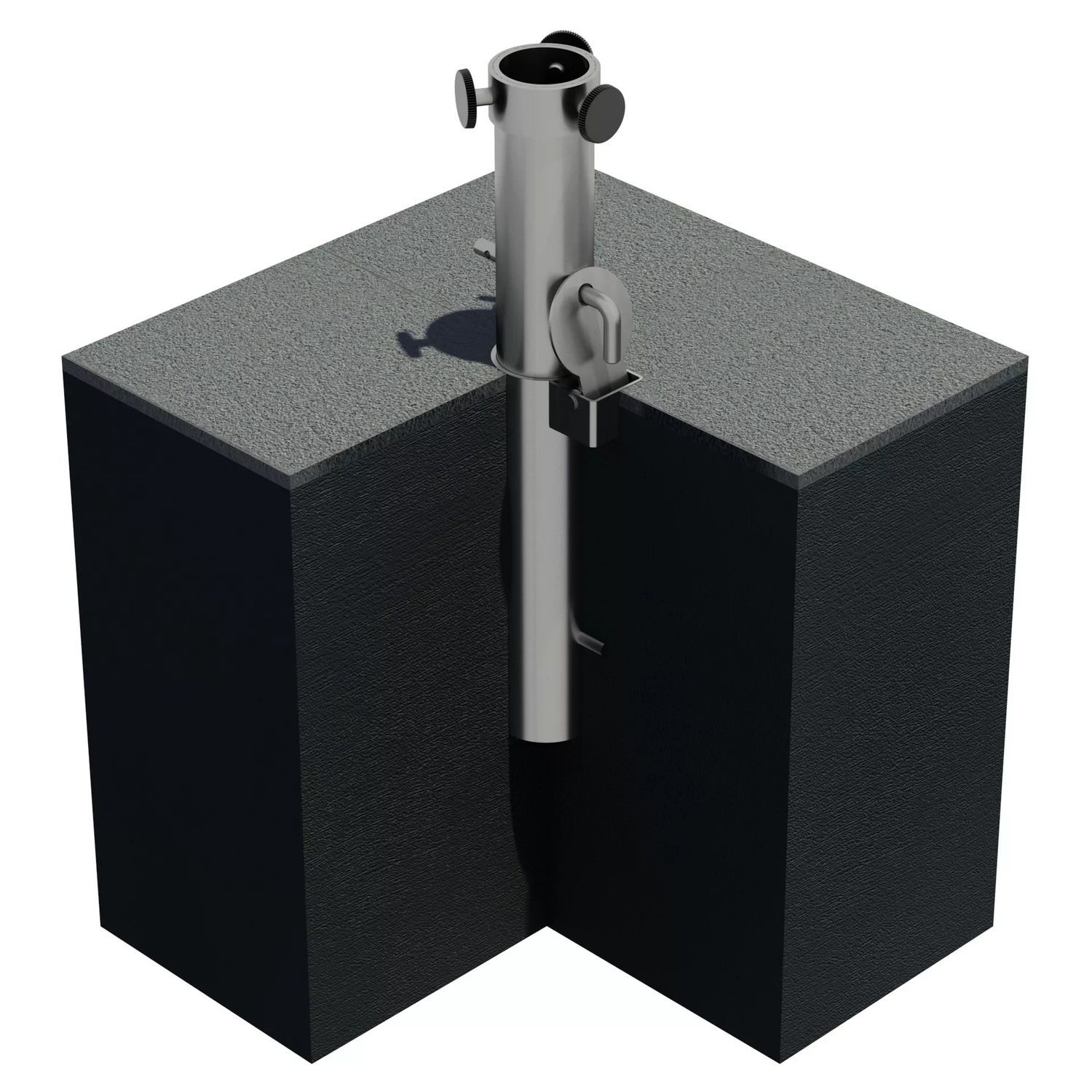 Concrete umbrella ground anchor Europa K CARAVITA stainless steel