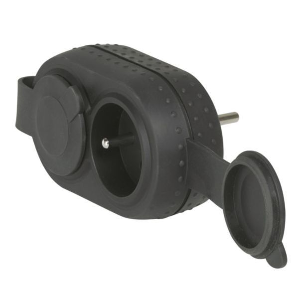 Rubber Socket Weatherproof Power socket - 0 504 70 - LEGRAND - double / weatherproof / rubber