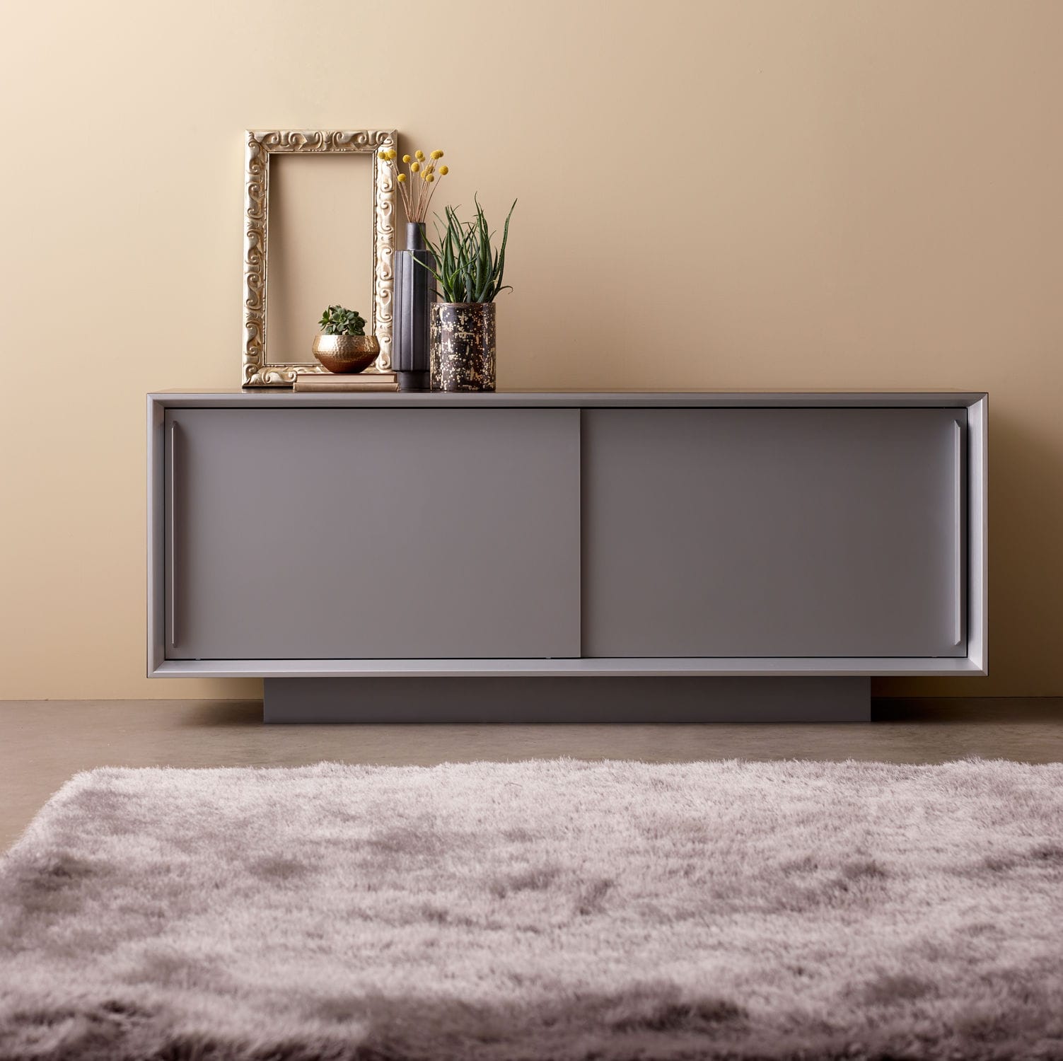 Low filing KAI Nucraft wood veneer / with sliding door / contemporary