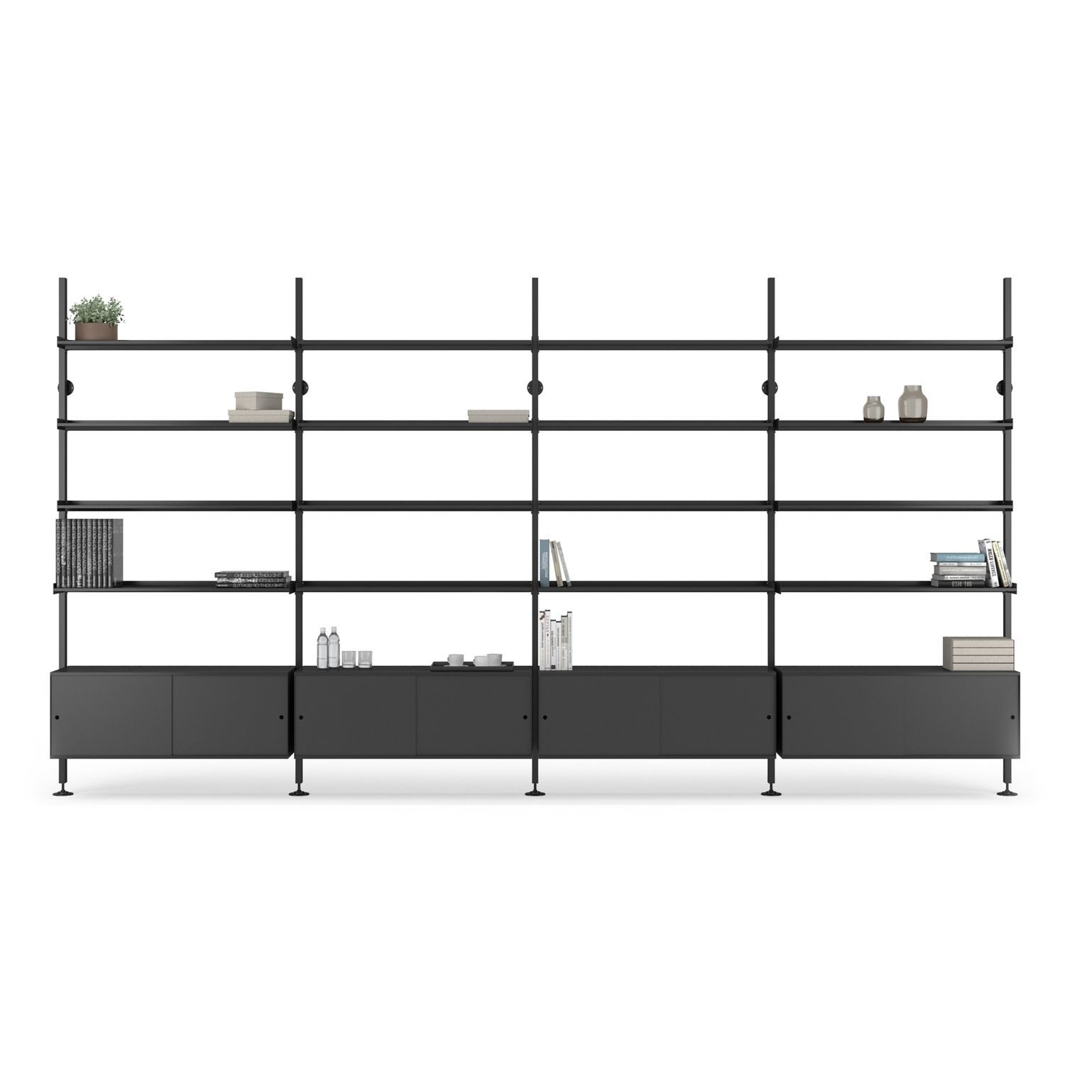 Wallmounted shelving system QADRO ICF contemporary / aluminum