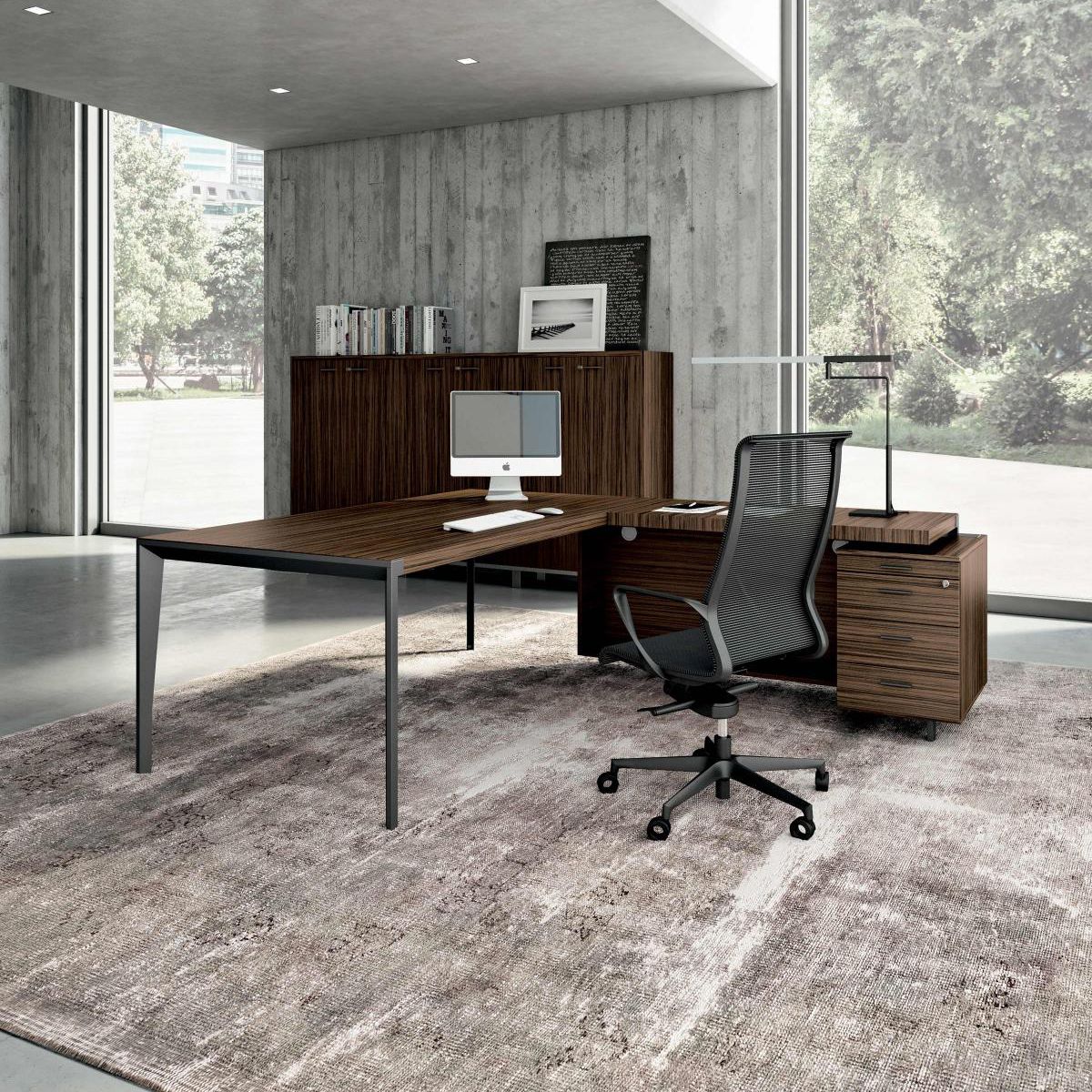 Executive desk - X9 - Quadrifoglio Sistemi d'Arredo - with post ...