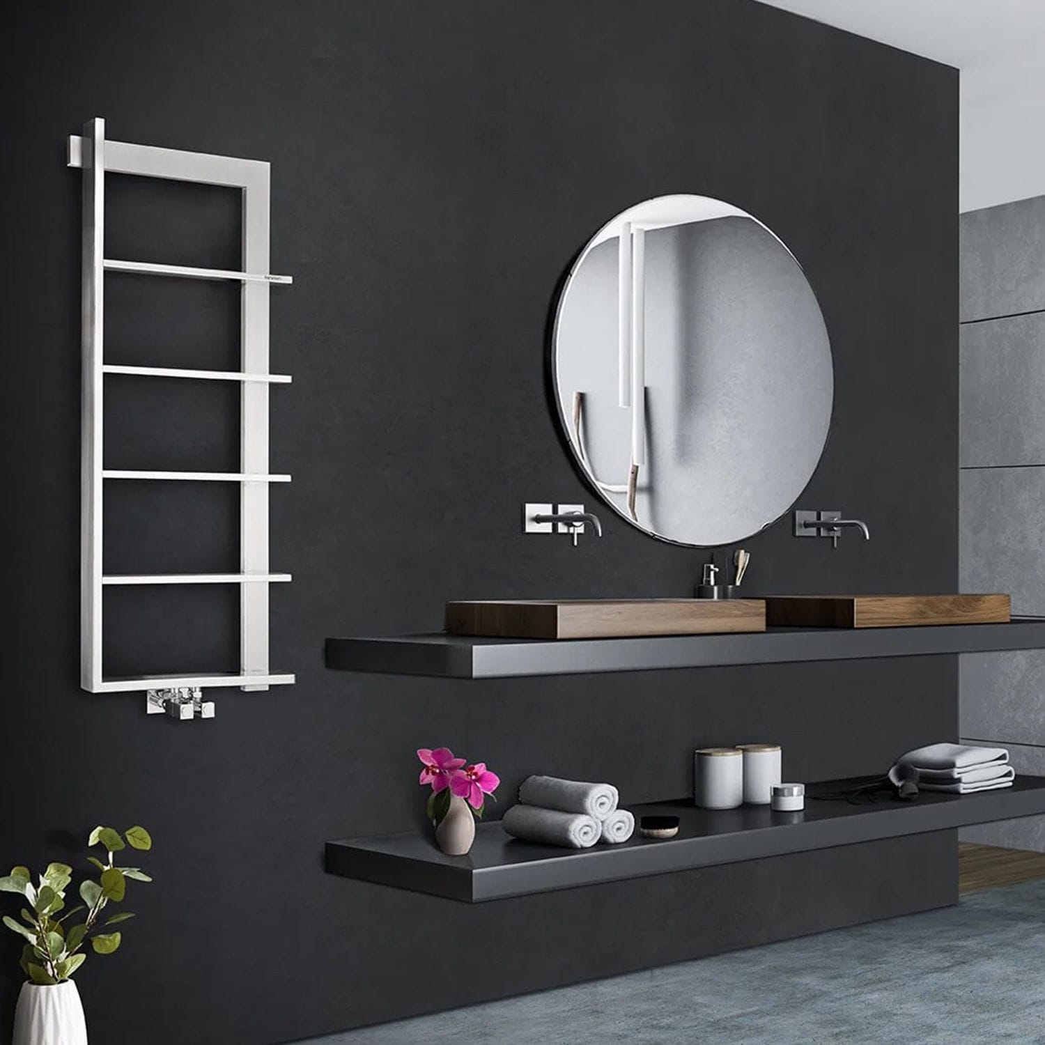 Hot water towel radiator - Step - HAMMAM DESIGN RADIATOR - 0...500 w ...