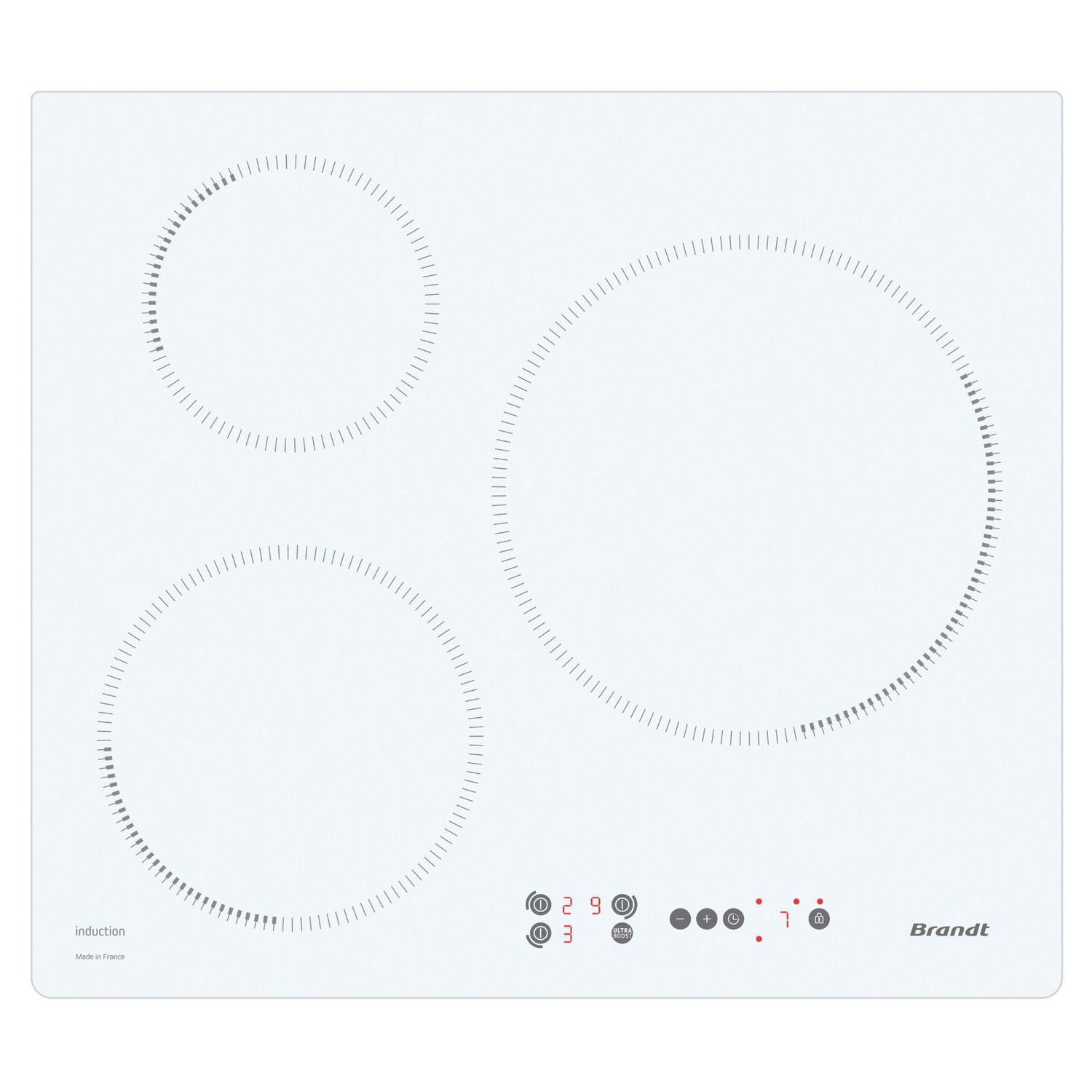 Induction cooktop BTI2638UW Brandt 3 burner / builtin / with