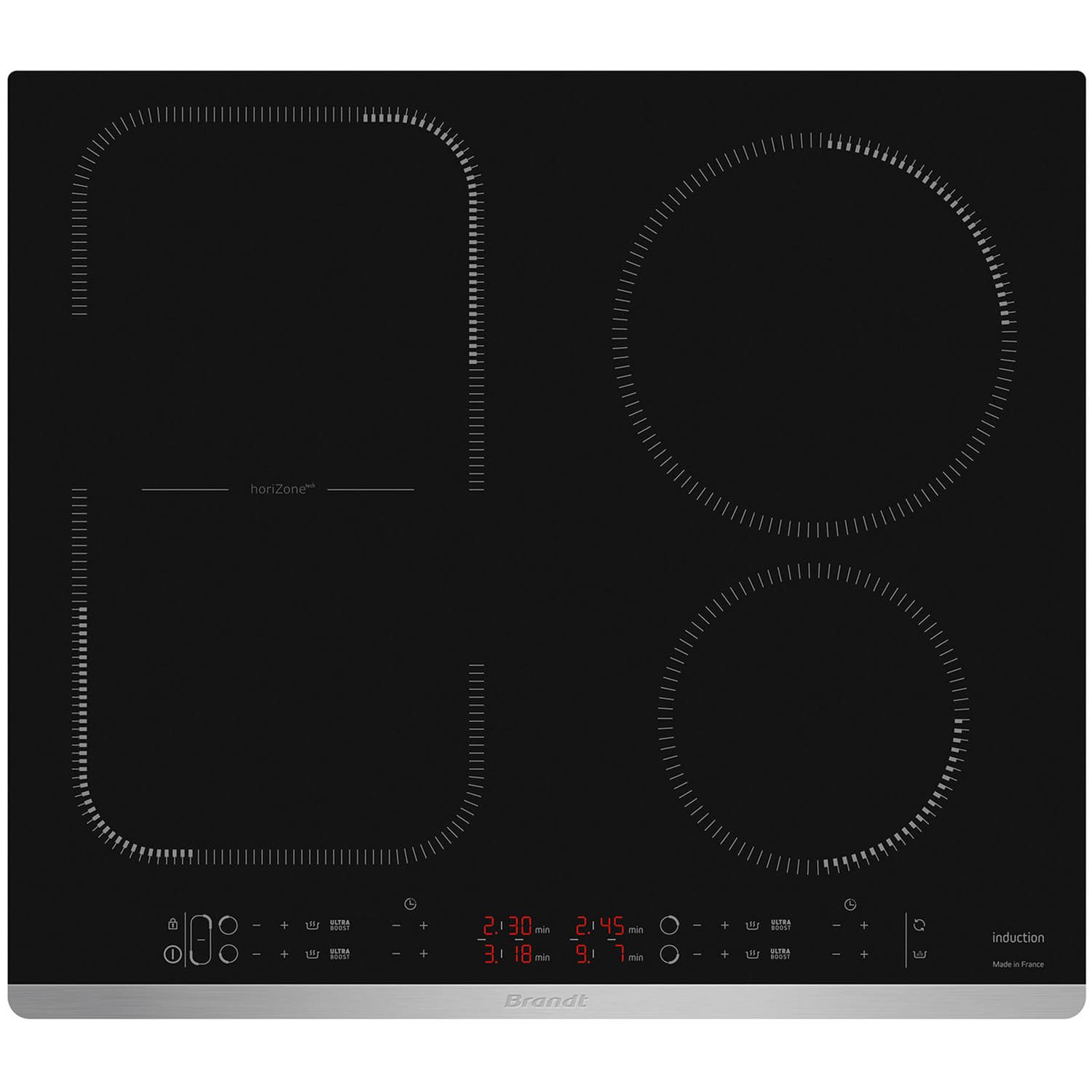 Induction cooktop - BPI164HUX - Brandt - 4 burner / built-in / with ...