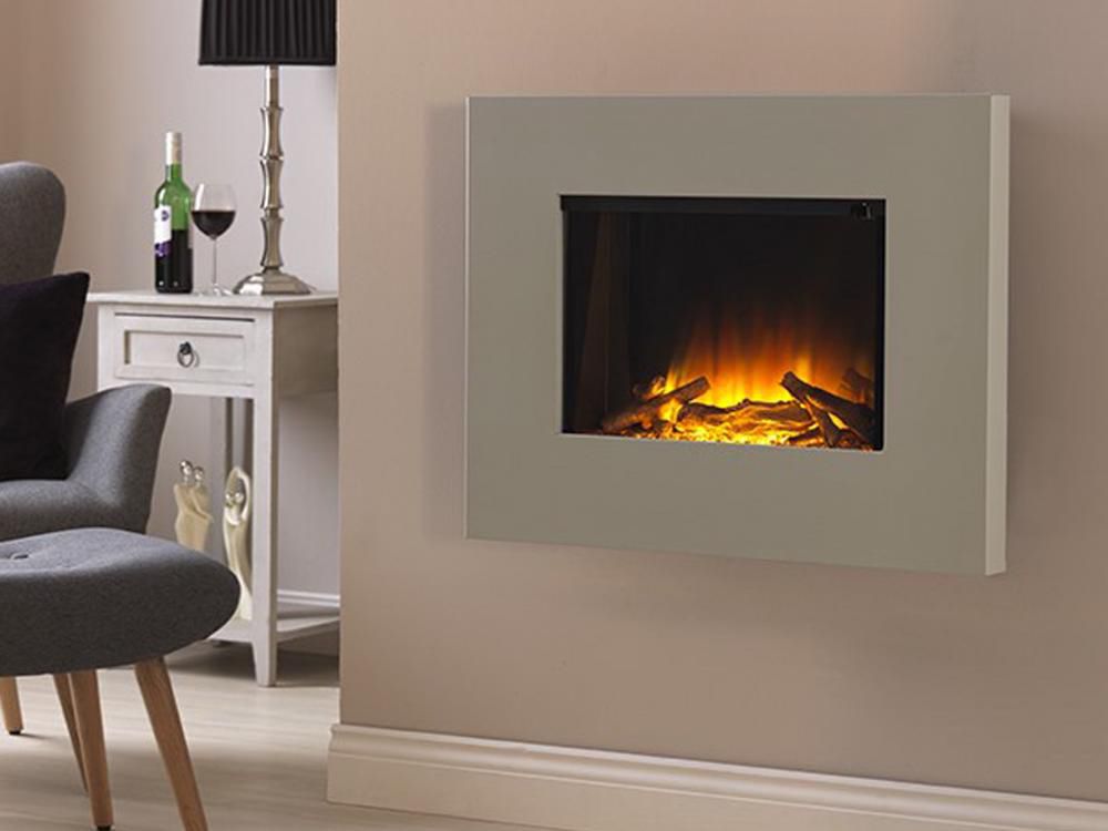 Electric Fireplace Contemporary Closed Hearth Wall Mounted