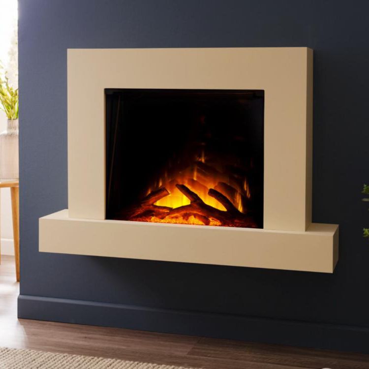 Electric Fireplace Contemporary Closed Hearth Wall Mounted