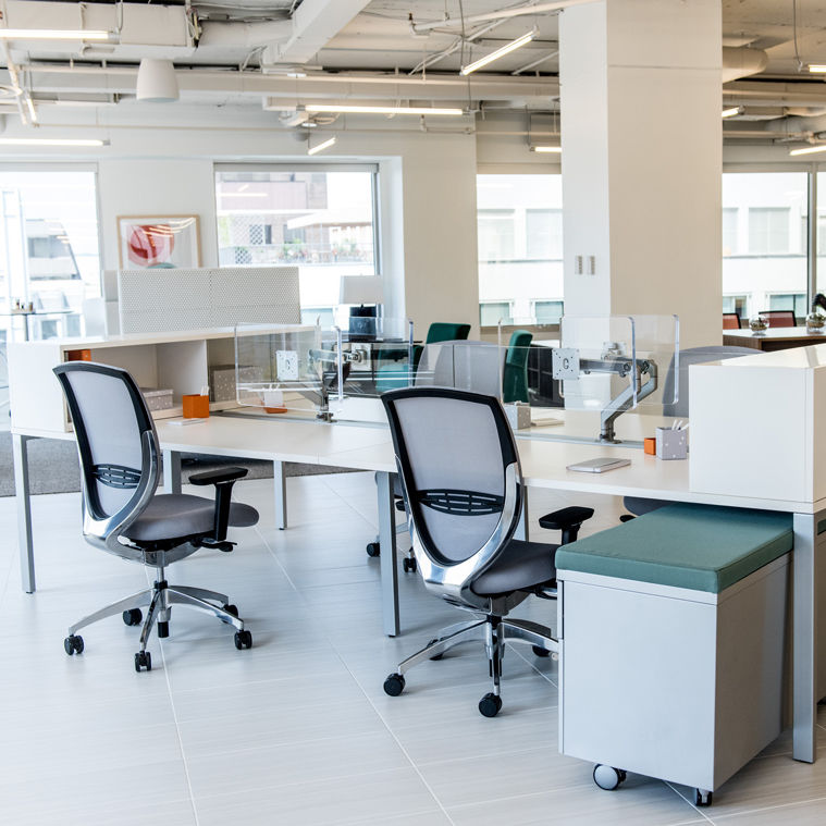 Workstation desk XSEDE® KIMBALL Office with post / 2 person