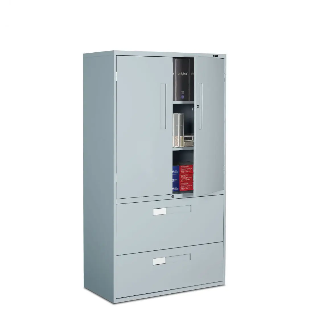 Tall filing cabinet 9300 MULTI STOR GLOBAL totaloffice metal with hinged door with drawers