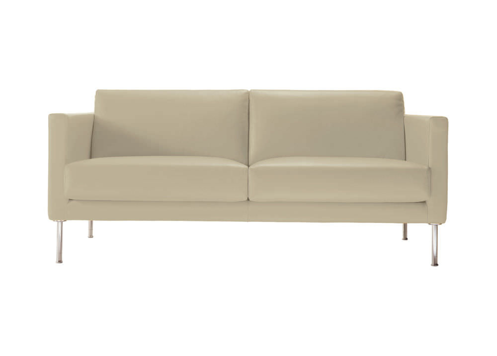 Contemporary Sofa Synthetic Leather Fabric 2 Person