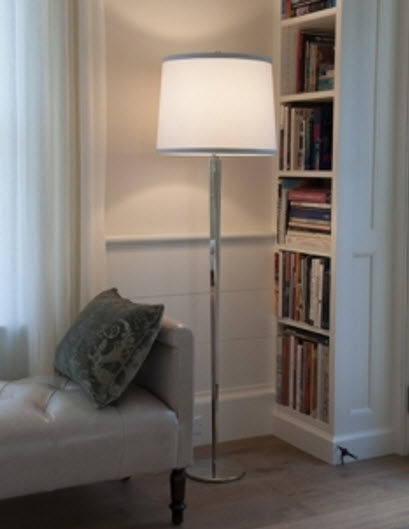 Floor Standing Lamp Contemporary Metal Fabric Pacific