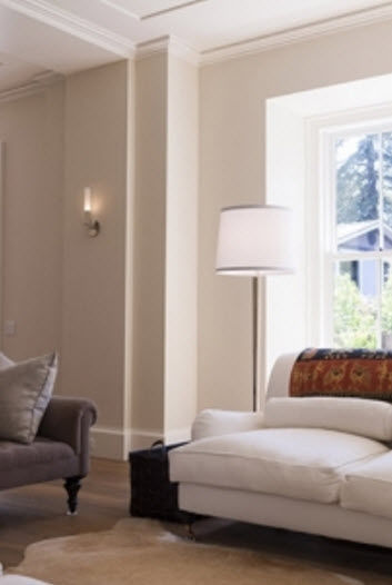 Floor Standing Lamp Contemporary Metal Fabric Pacific