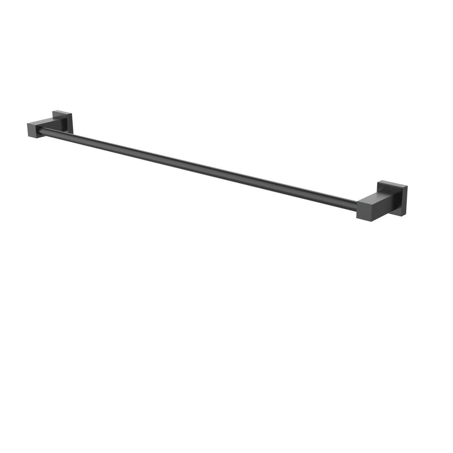 1-bar towel rack - 5488136 - ERLAU - wall-mounted / stainless steel / black