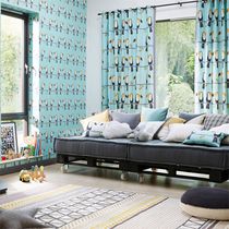 Contemporary wallpaper / animal motif /...
