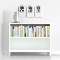 Low bookcase / contemporary / wood veneer...