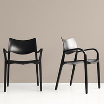 Contemporary chair / stackable / wooden...