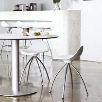 Contemporary stool / stainless steel / chrome...
