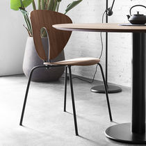 Contemporary chair / fabric / leather /...