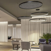 Hanging light fixture / LED / round / commercial