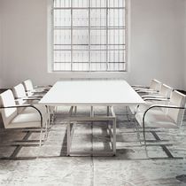 Contemporary table / painted steel / painted...
