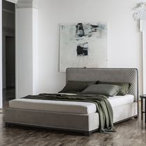 Double bed / contemporary / upholstered...