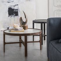 Contemporary side table / walnut / ash /...