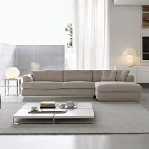 Modular sofa / contemporary / fabric / leather
