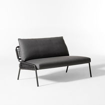 Contemporary sofa / outdoor / gray / customizable...