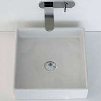 Countertop washbasin / rectangular / ceramic...