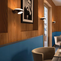 Contemporary wall light / aluminum / glass...